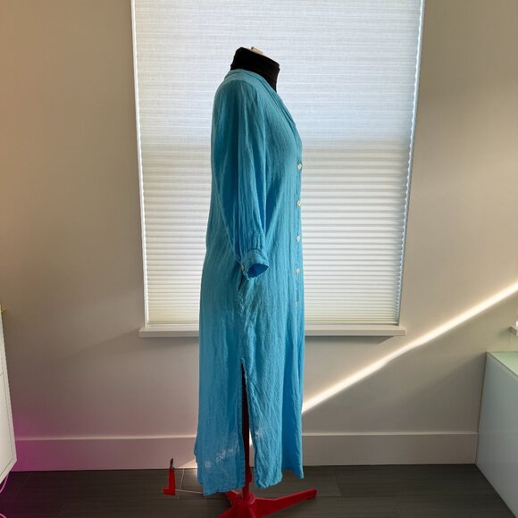 ZARA 100% Linen Button-Front Midi Dress – Size S - Picture 3 of 6